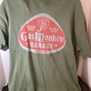 Gas Monkey Garage T-Shirt Green Size Extra Large
